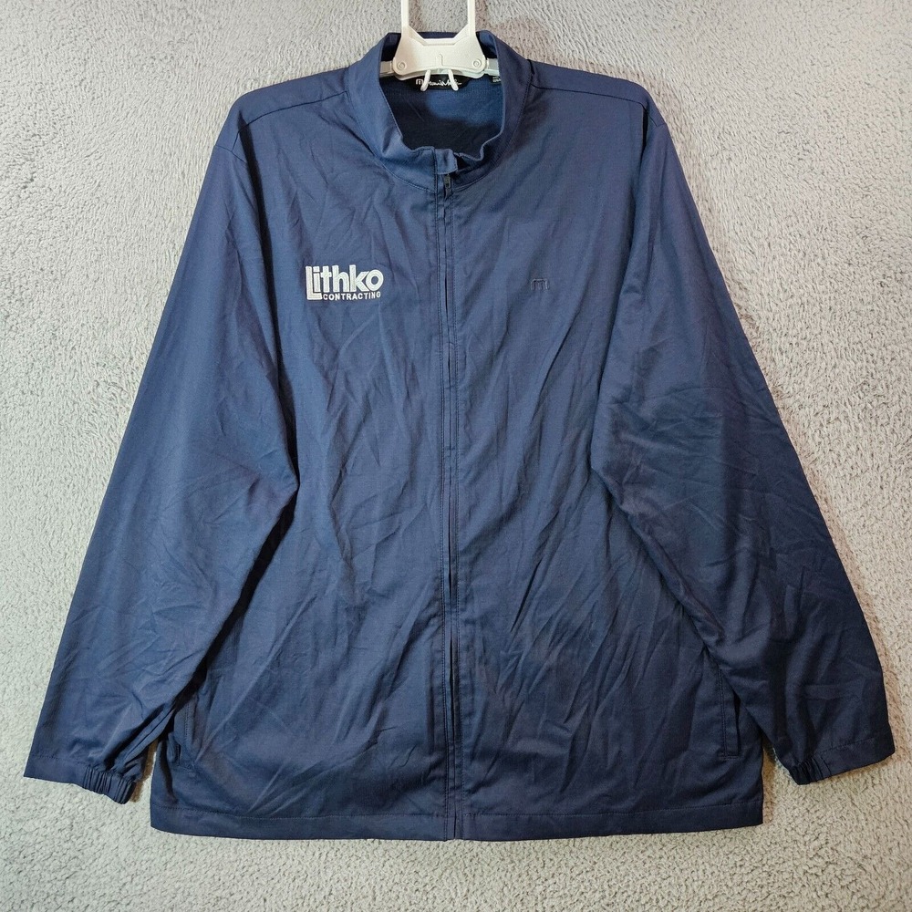 Travis Mathew Golf Wind Breaker Jacket Men XXXL‎ Navy Blue Lightweight Stretch